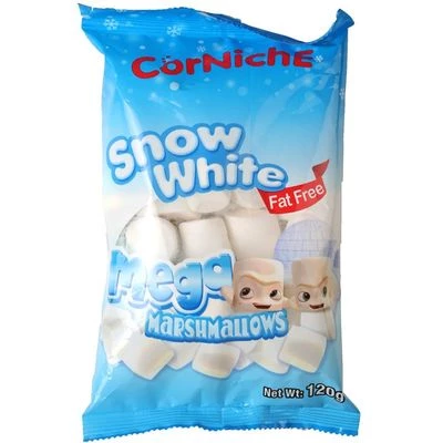 Зефир Снежок белый Мега Маршмеллоу Филиппины 120г-0}