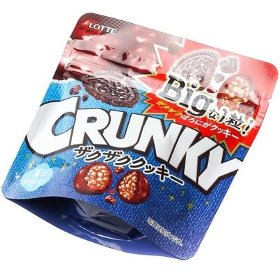 Шоколад Кранки хрустящий Big Pouch Хрустящее печенье Lotte Япония 72г-1}