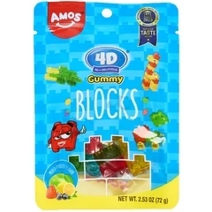 Жевательный мармелад 4D Blocks Фруктовый микс Китай 72г
