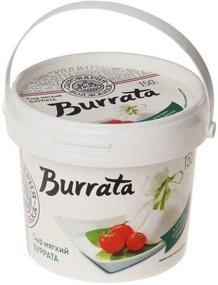 Сыр Буррата мягкий Волжанка 150г-1}