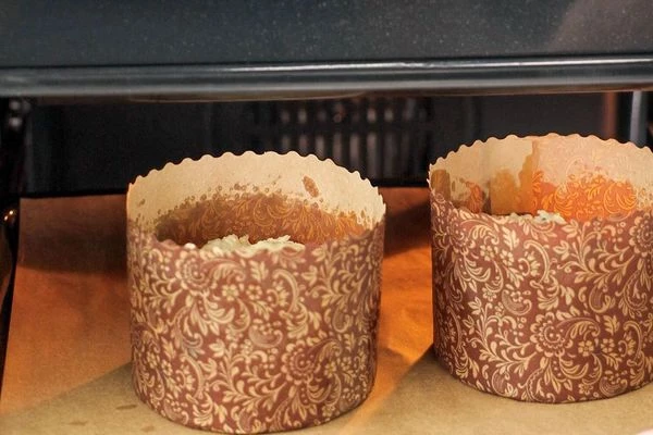 Разложить по смазанным маслом формам. Понадобится 2 формы d 9-10 см. Выпекать в разогретой до 160 градусов духовке 60 минут. 