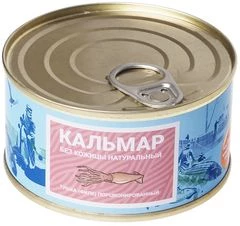 Кальмар натуральный тушка без кожицы 185г 