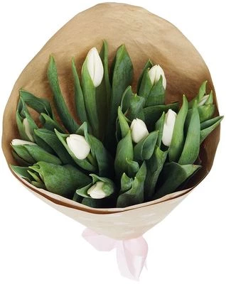 Букет белых тюльпанов 11шт-1}