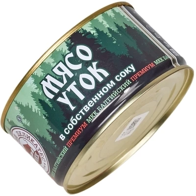 Мясо уток в собственном соку Балтийский 325г  -1}