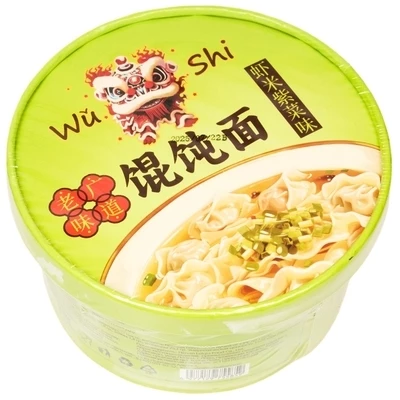 Суп-лапша с вонтонами Wǔ shī со вкусом креветок и морских водорослей Китай 95г-1}