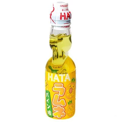 Напиток газированный Hata Kosen Рамуне со вкусом ананаса 200мл-0}