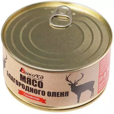Тушеное мясо европейского оленя Высший сорт 325г - купить в Москве по ...