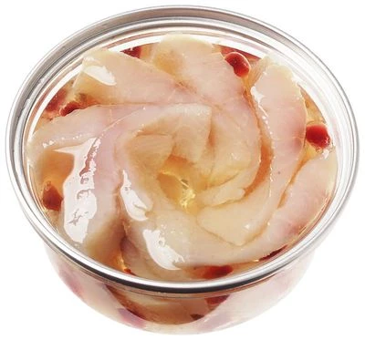 Муксун слабосоленый в масле с гранатом филе-ломтики 200г -0}