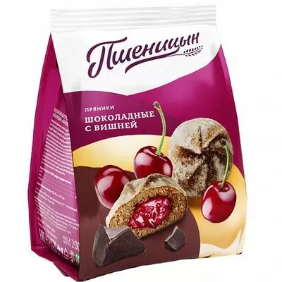 Пряники шоколадные с вишней 200г - купить в Москве по выгодной цене в ...