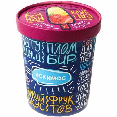 Мороженое Эскимос Банан-клубника 450г-0}