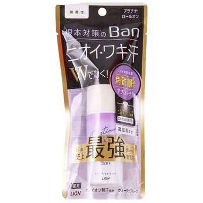 Дезодорант-антиперспирант роликовый Ban Platinum Япония 40мл-0}