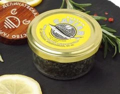 Икра черная осетровая малосоленая без консервантов замороженная 50г 