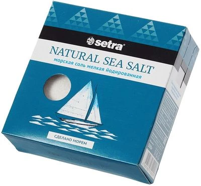 Соль морская йодированная мелкая Setra 500г-1}