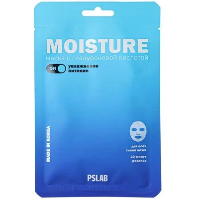 Маска для лица тканевая PSLab Увлажняющая с гиалуроновой кислотой 23мл  -0}