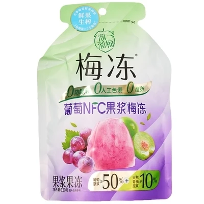 Конжаковое Желе Liuliumei Зеленая слива и виноград Китай 120г-0}