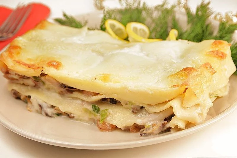 Лазанья с морепродуктами