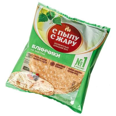 Блинчики с пылу с жару быстрозамороженные готовый продукт 360г -0}