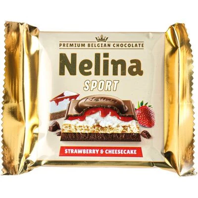 Шоколад молочный Nelina Sport Premium со вкусом клубничного чизкейка Сербия 55г-0}