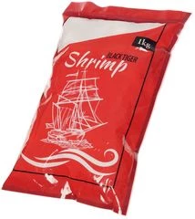 Креветки черные тигровые без головы в панцире 8/12 1кг