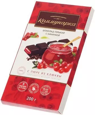 Шоколад с клюквенной начинкой Коммунарка 200г - купить в Москве по ...