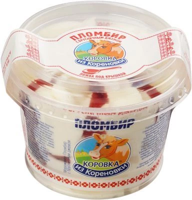 Мороженое пломбир с брусничным джемом 150г -0}
