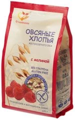 Овсяные хлопья из голозерного овса с малиной без глютена 375г