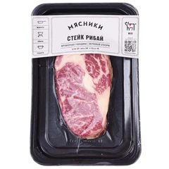 Стейк из мраморной говядины Рибай ЧОЙС Мясники охлажденный 300г