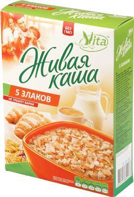 Живая каша Vita 5 злаков 300г - купить в Москве по выгодной цене в ...