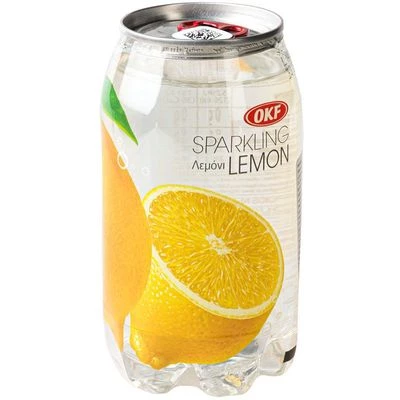 Напиток газированный Sparkling Lemon со вкусом лимона OKF Корея 350мл-0}
