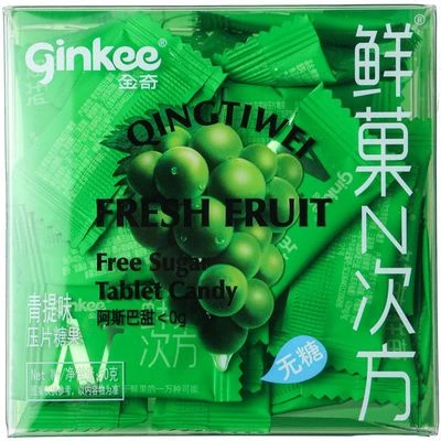 Леденцы освежающие Фростиксы&nbsp;без сахара Ginkee&nbsp;Fresh&nbsp;Fruit&nbsp;со&nbsp;вкусом&nbsp;винограда Китай&nbsp;50г-0}
