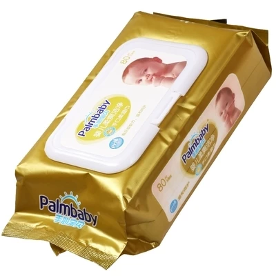 Салфетки влажные детские Palmbaby с клапаном Китай 80шт-1}