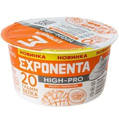 Продукт кисломолочный обезжиренный Exponenta high-pro со вкусом Манго-маракуйя 160г