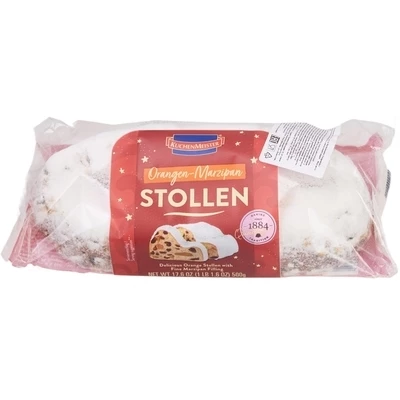 Кекс марципановый рождественский Штоллен с апельсиновой цедрой Германия 500г-0}