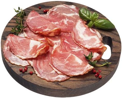 Ветчина нарезка сыровяленая полусухая 100г-0}