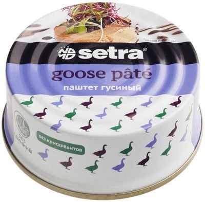 Паштет гусиный без консервантов халяль без свинины Setra 100г-0}