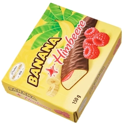 Суфле Banana Himbeere в темном шоколаде Hauswirth Австрия 150г-1}