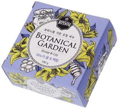 Мыло туалетное Rossom Botanical Garden с медом Мануки и лилией 100г -0}