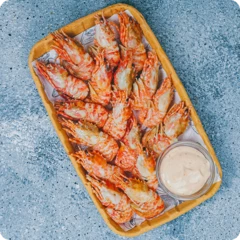 Креветки Дракон с соусом спайси 200г 