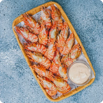 Креветки Дракон с соусом спайси 200г -0}