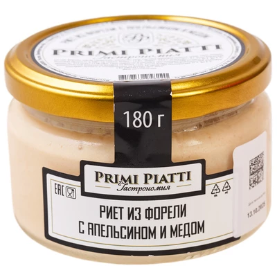 Риет из форели с апельсином и медом PrimiPiatti 180г-1}