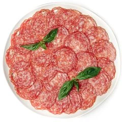 Колбаса сырокопченая полусухая Салями с сыром нарезка Деликатеска 100г