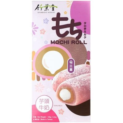 Японское пирожное Моти Ролл с таро и сливочной начинкой Bamboo House Япония 150г-0}
