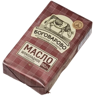 Масло сливочное шоколадное Боговарово 180г-1}