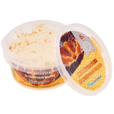 Икра морского ежа зеленого со сливочным маслом замороженная 50г-1}