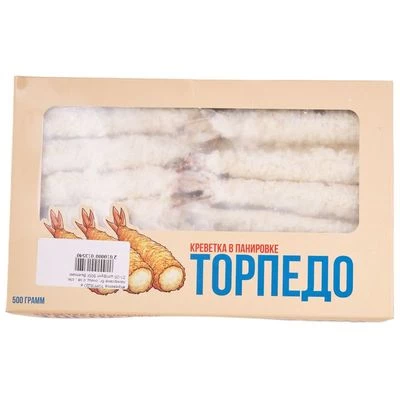 Креветки Торпедо очищенные в панировке 21/25 500г-0}