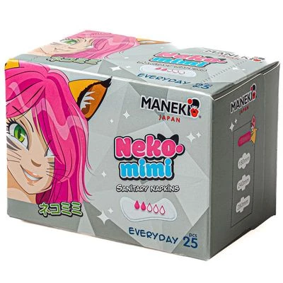 Прокладки гигиенические женские Maneki ежедневные Япония 1уп-1}