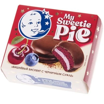 Пирожное My Sweetie Pie Бисквит с ароматом вишни с молочным суфле и наполнителем 60г-0}