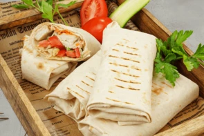 Домашняя шаурма с курицей