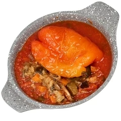 Перец запеченный с рисом, овощами и грибами под соусом пелати Деликатеска 250г