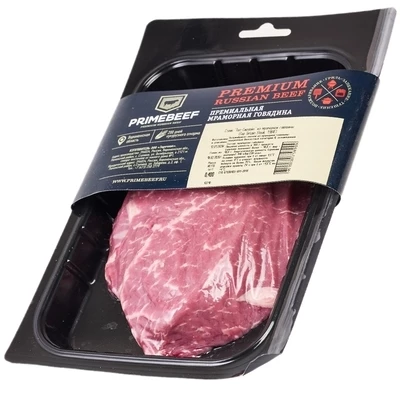Стейк из мраморной говядины Топ-Сирлойн Праймбиф 400г-1}